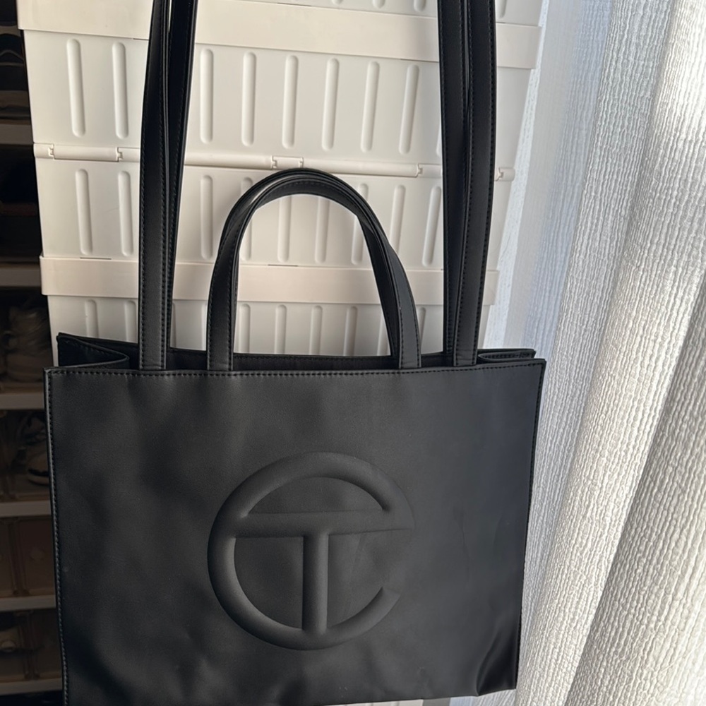 Telfar Black Medium Shopping Bag